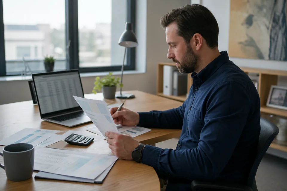 Engineering manager comparing a vendor quote with a cost spreadsheet